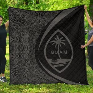 Guam Coat Of Arms Polynesian Premium Quilt  Circle Style  07 J2  Quilt